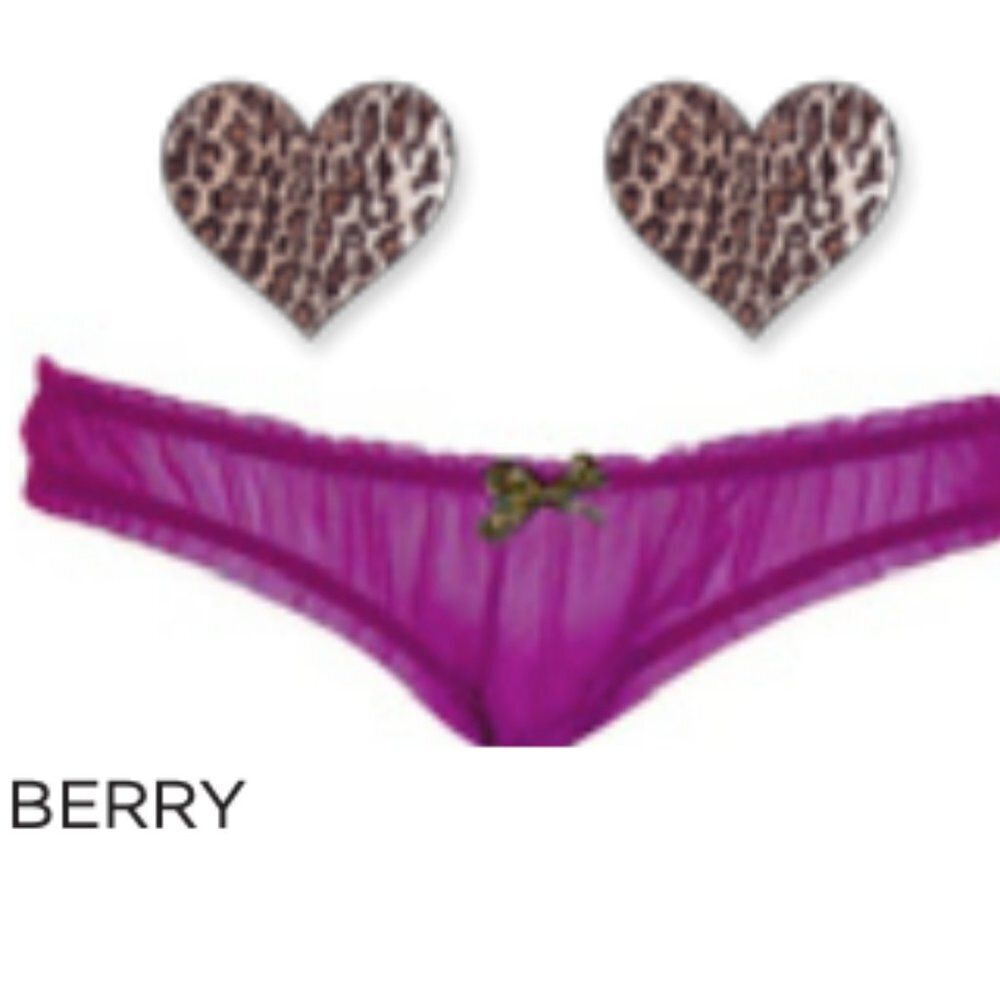 Bristol Six Berry Leopard Nippies & Thong Set